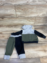 Little Ricky's 2pc Explore Full Zip Hoodie & Jogger Set Black sz 12m