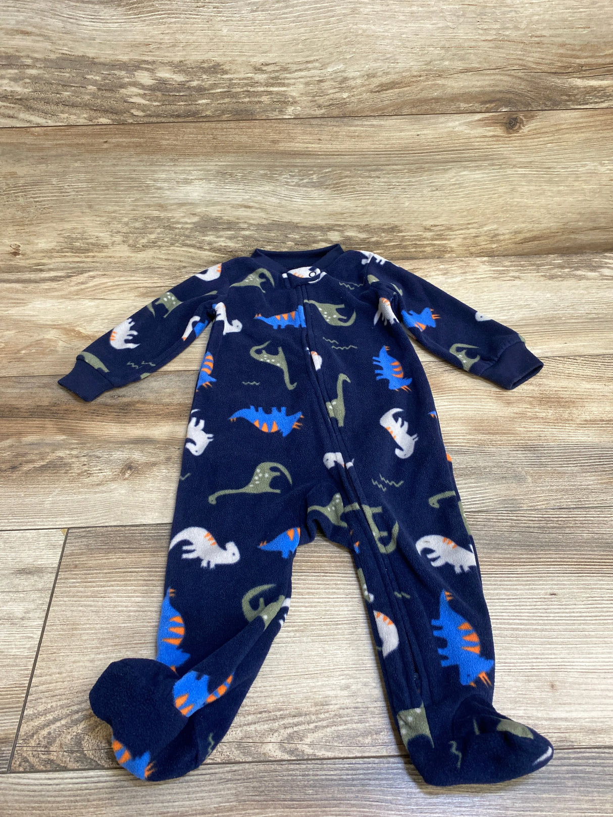 Simple Joys Dinosaur Print Blanket Sleeper Navy sz 6-9m