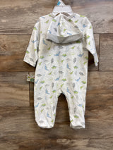 NEW Little Me 2pc Dinosaur Sleeper & Hat Set White sz 6m