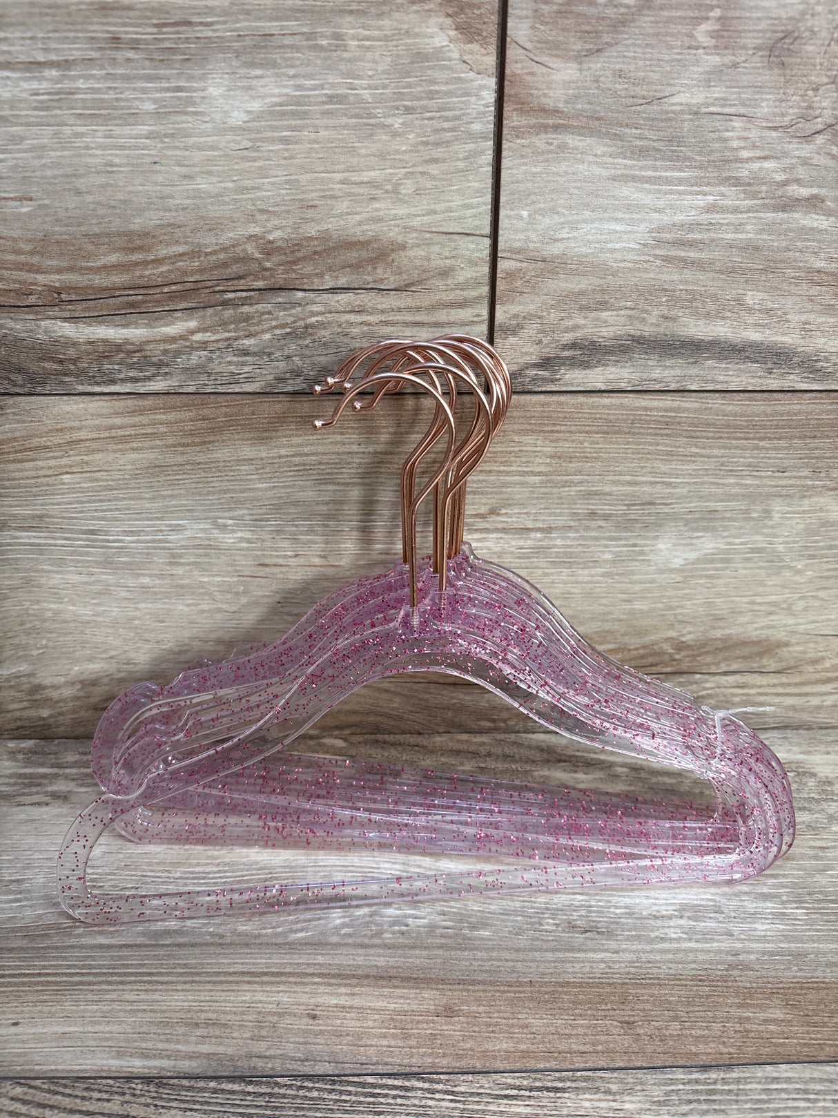 Kids Pink Glitter Hangers 10Pk