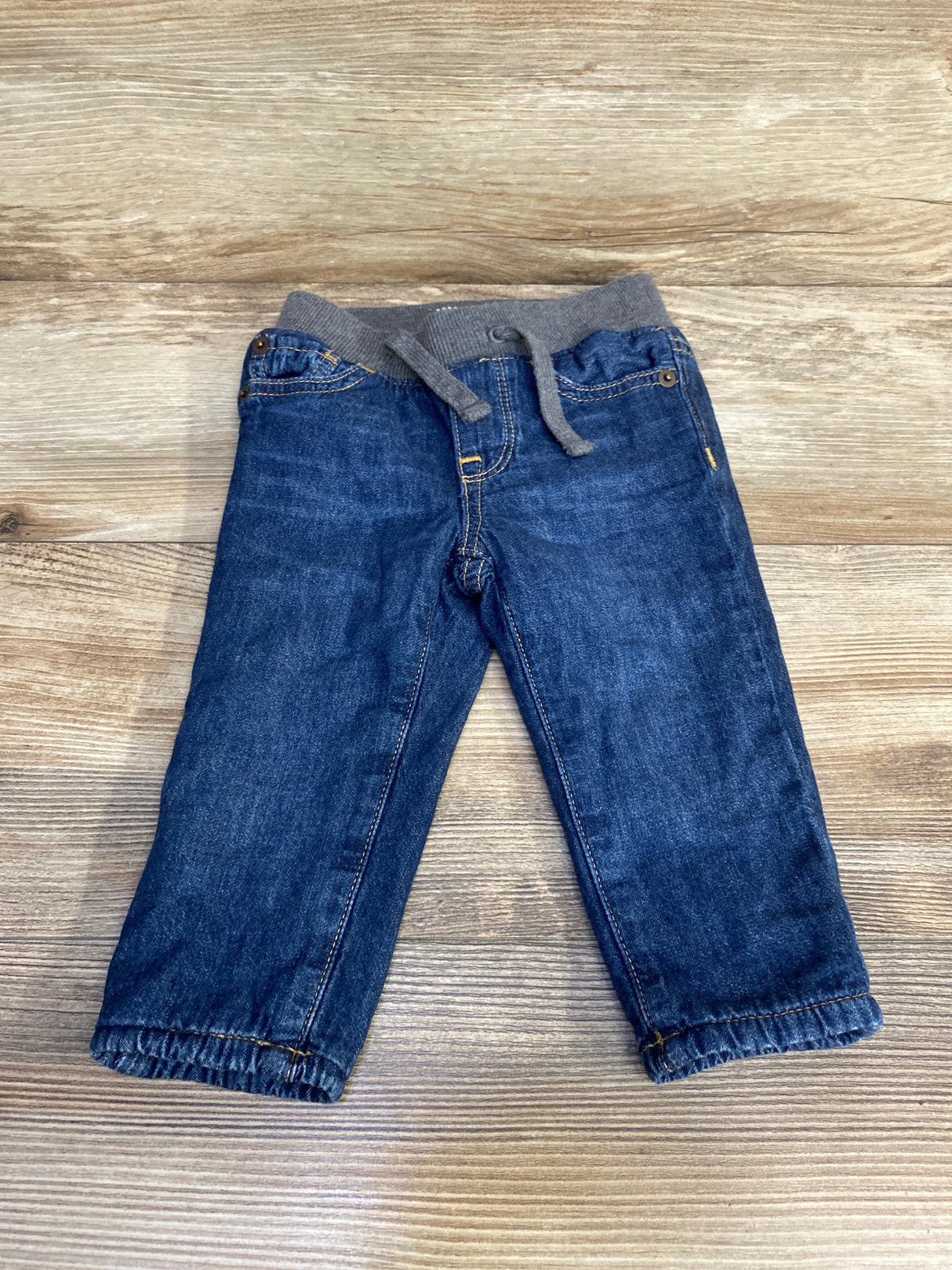 Baby Gap Fleece Lined My First Straight Jeans Blue sz 6-12m