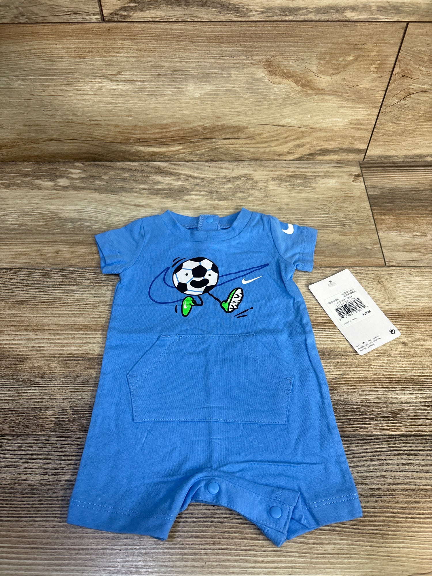 NEW Nike Soccer Ball Shortie Romper Blue sz Newborn