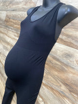 1pc Maternity Belly Support Tank Jumpsuit Black sz Medium