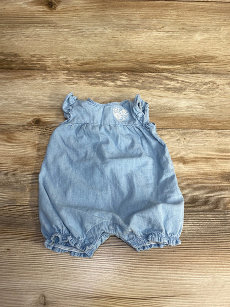 Carter's Chambray Shortie Romper Blue sz 3m - Me n Mommy To Be