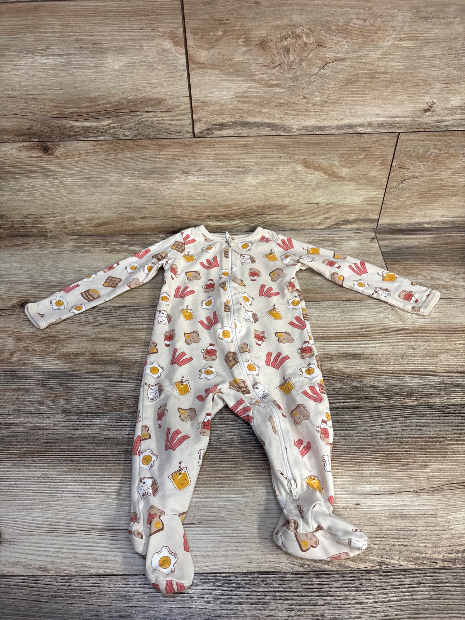 Wonder Nation Breakfast Sleeper Cream sz 6-9m