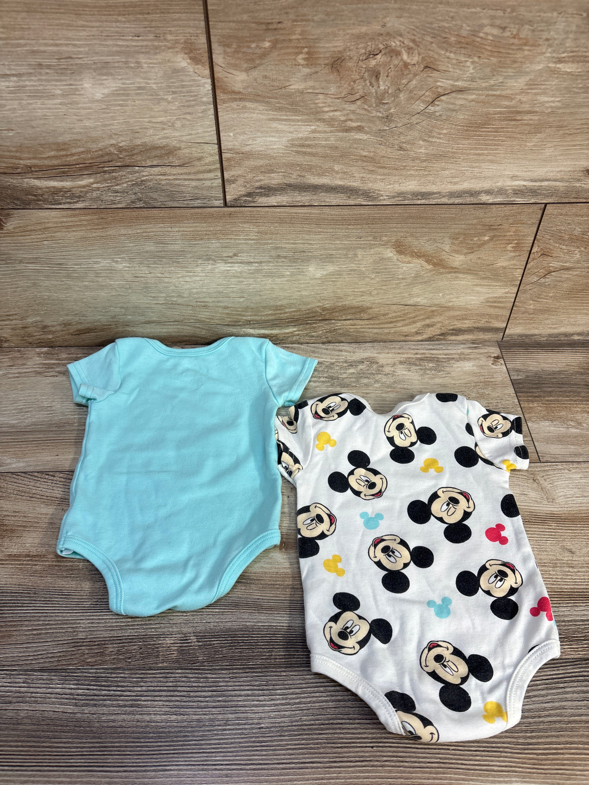 Disney Baby 2pk Mickey Mouse Bodysuits White sz 3-6m