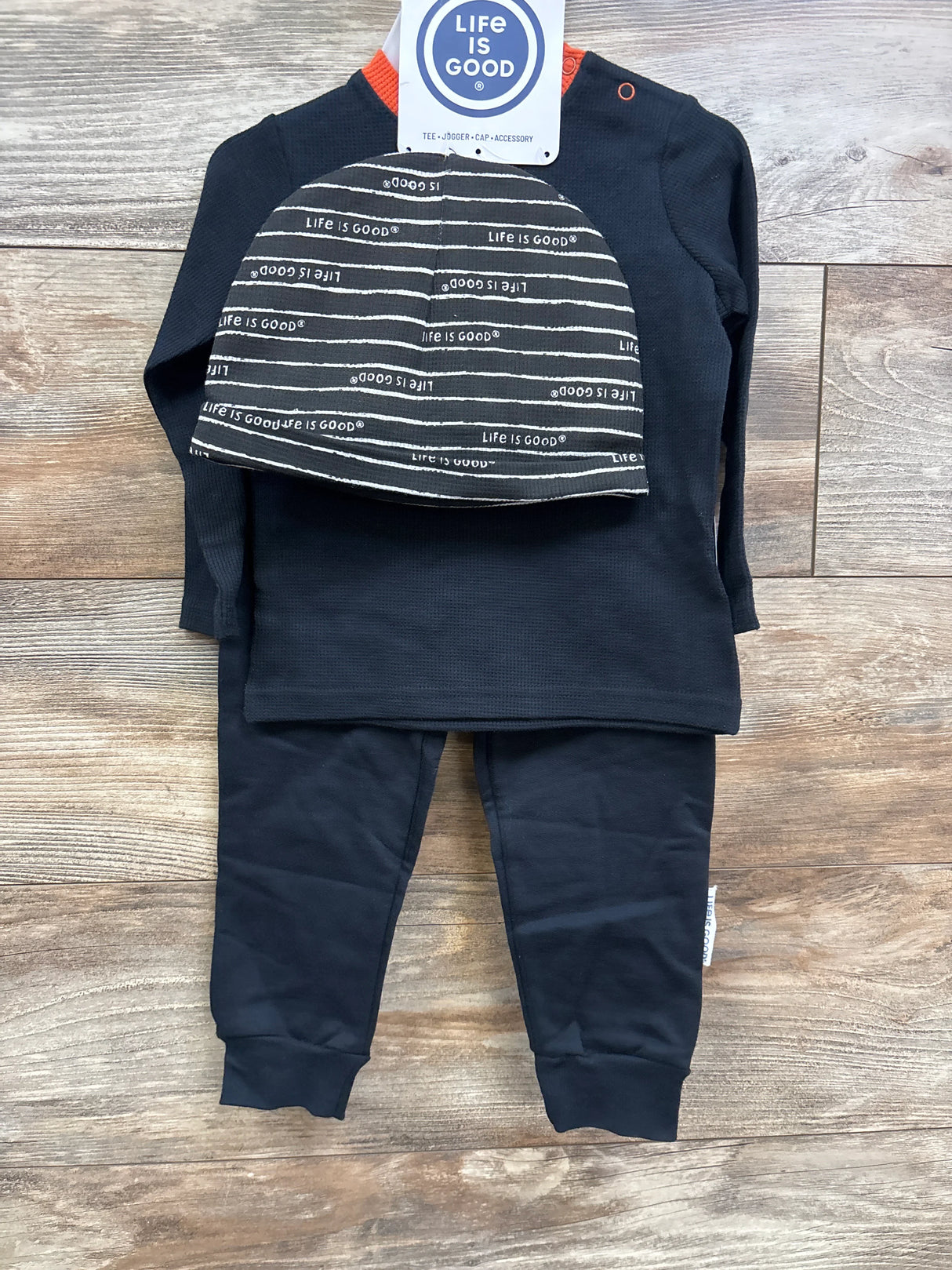 NEW Life Is Good 3pc Boo Crew Set Black sz 2T - Me n Mommy To Be