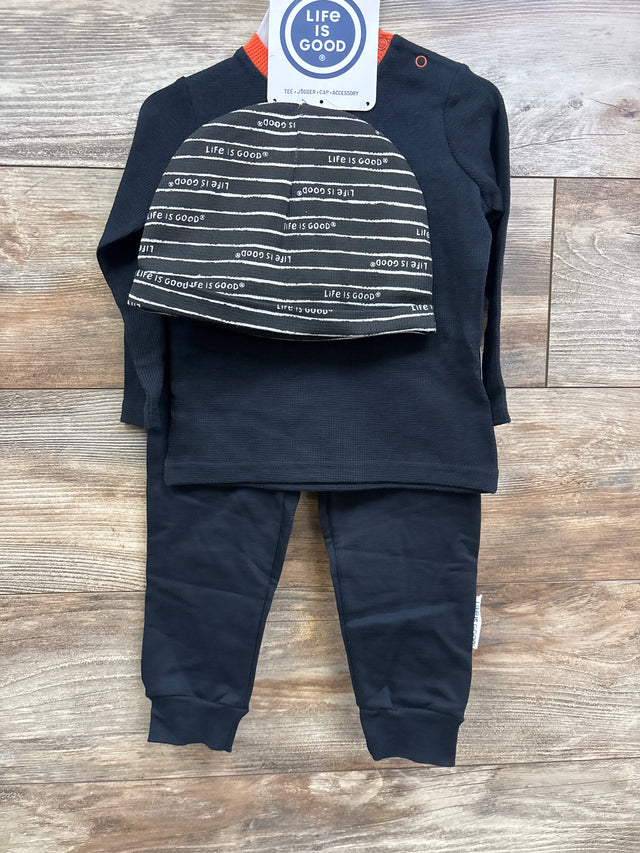 NEW Life Is Good 3pc Boo Crew Set Black sz 2T - Me n Mommy To Be