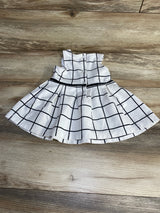 Janie and Jack Windowpane Ponte Dress White sz 12-18m