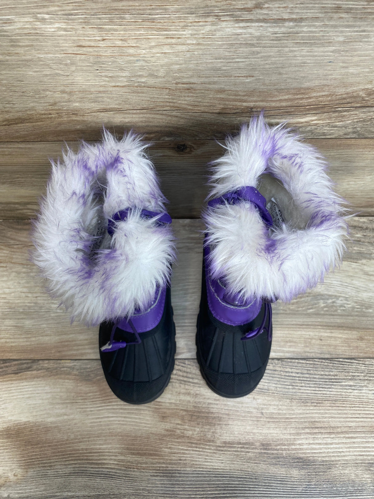 Dream Pairs Girls Faux Fur Winter Snow Boots Purple Sz 12c