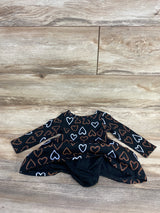 NWOT Cat & Jack Heart Print Dress & Bloomers Set Black sz 12m