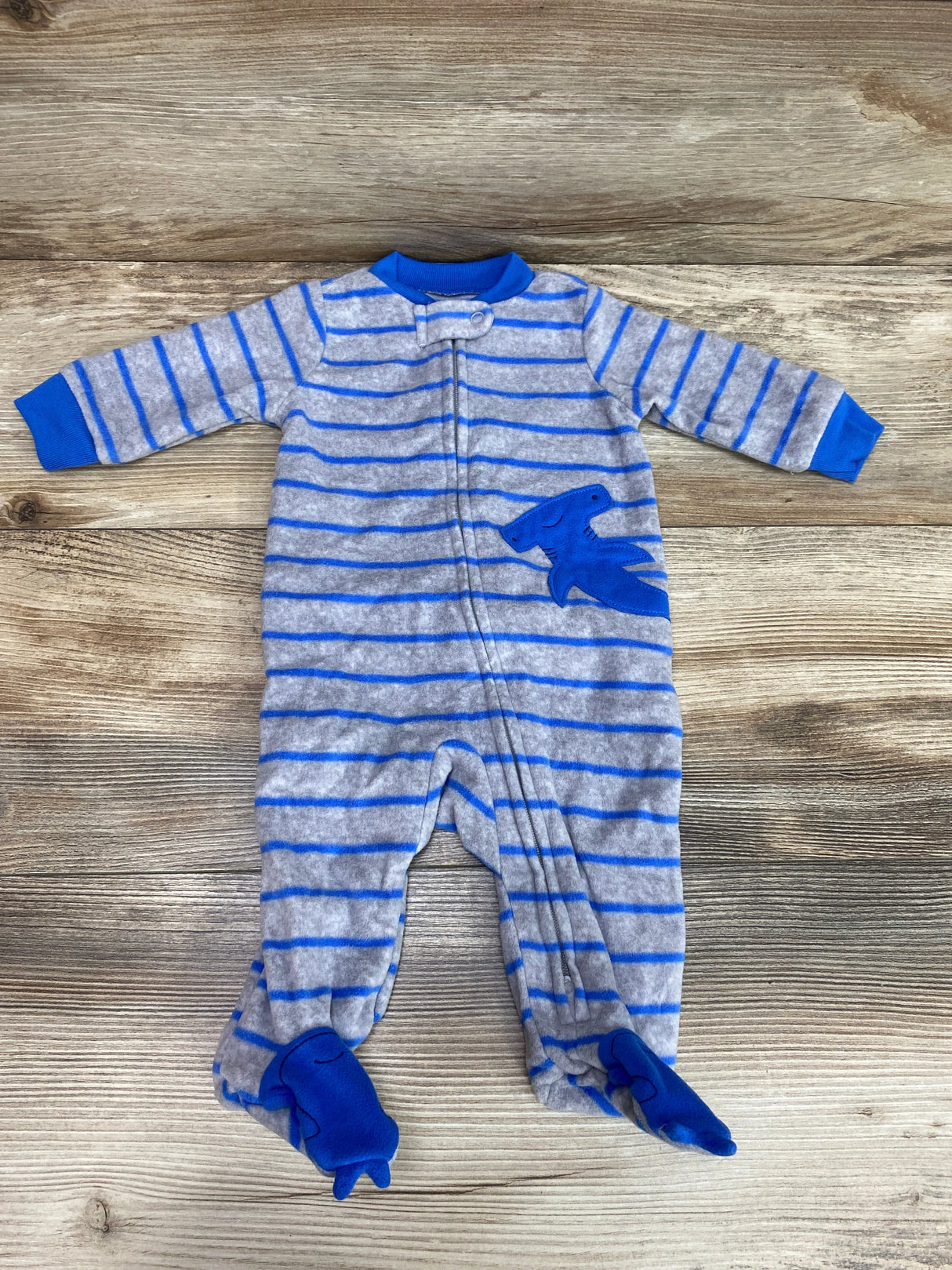 Simple Joys Grey Shark Blanket Sleeper sz 0-3m