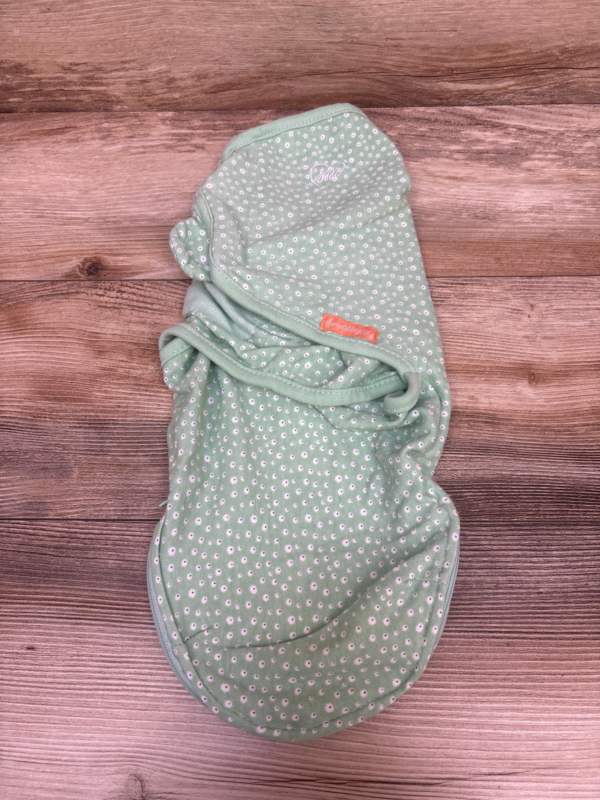 SwaddleMe Easy Change Zipper Swaddle Wrap Green sz 0-3m