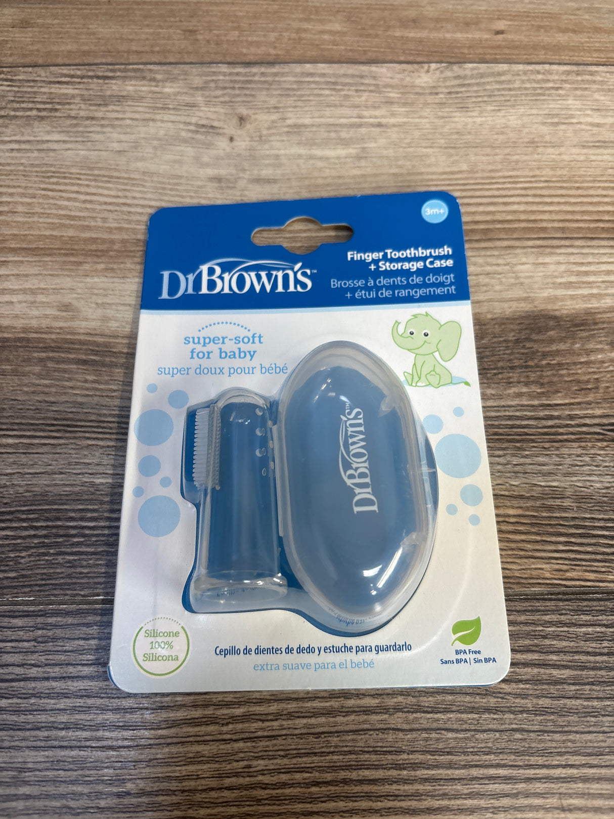 NEW Dr. Brown's Finger Toothbrush + Storage Case 3m+