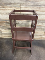 NEW SDADI Mother's Helper Adjustable Height Kitchen Step Stool in Espresso