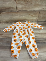 Old Navy Pumpkin Print Coverall White sz 6-12m
