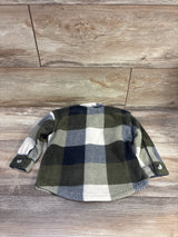 Kids Headquarters Plaid Fleece Shacket Green sz 18m