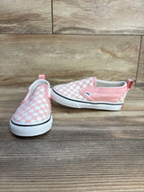 NEW Vans Slip-On V 'Checkerboard Powder Pink' Sneakers sz 8c