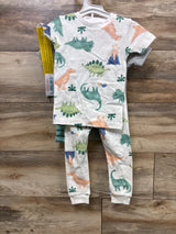 NEW Just One You 4pc Dinosaur Pajama Set Grey sz 2T