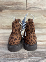 NEW Cat & Jack Toddler Girls' Amaya Zipper Leopard Print  Combat Boots Brown Sz 5c