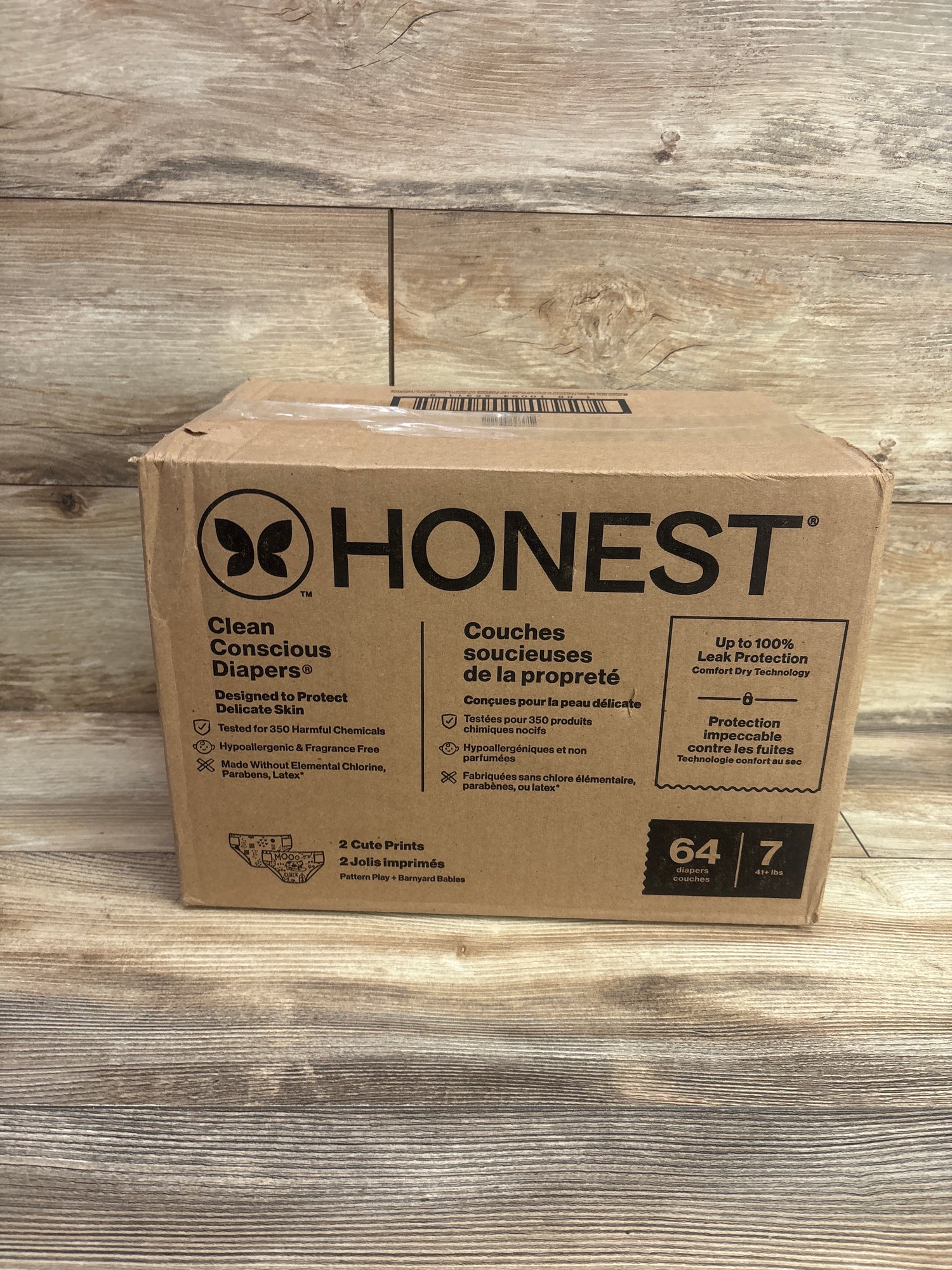 NEW Honest Clean Conscious Diapers Size 7, 64ct.