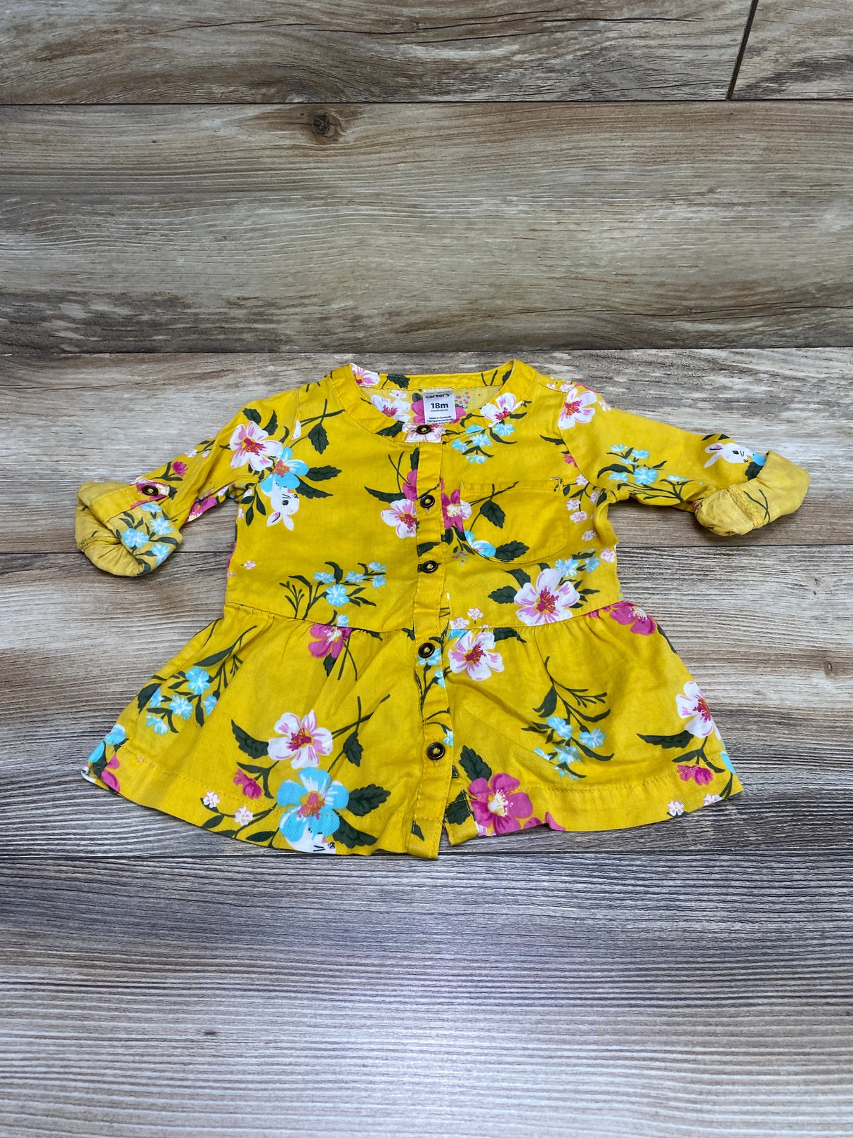 Carter's Floral Top Yellow sz 18m