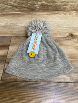 NEW Cat & Jack Fleece Pom Pom Beanie Grey sz 12-24m