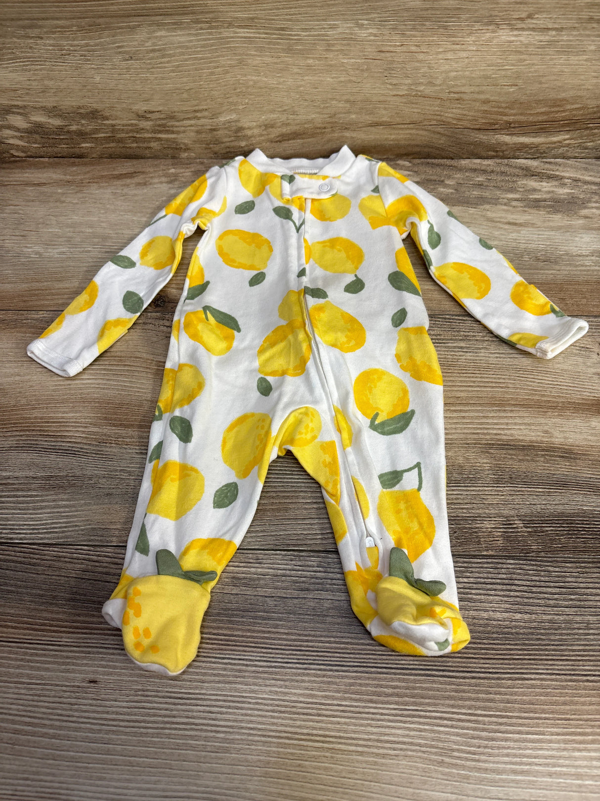 Just One You Lemon Print Sleeper White sz Newborn - Me n Mommy To Be
