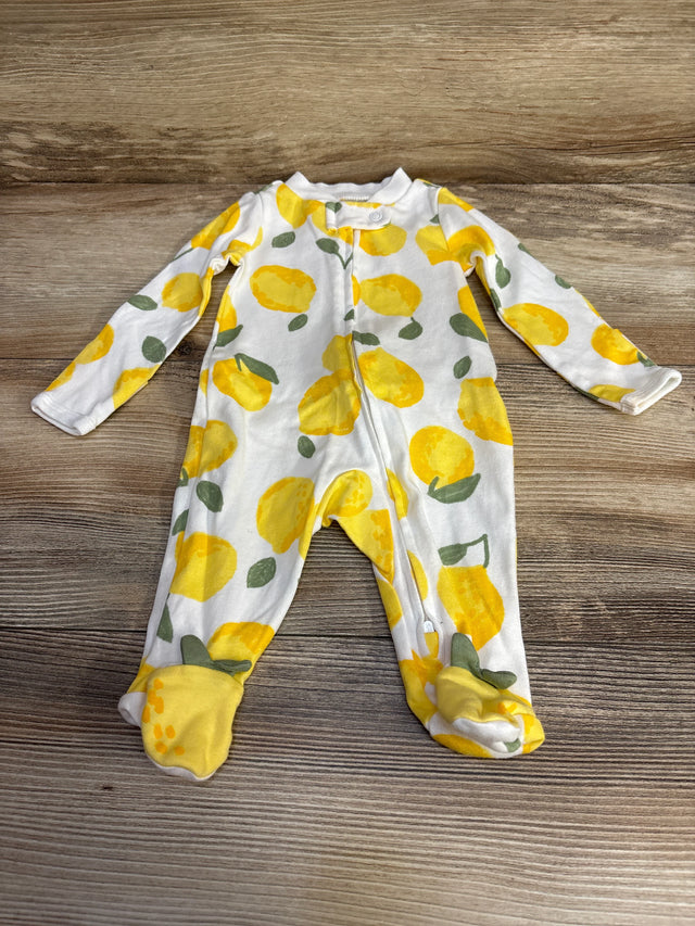 Just One You Lemon Print Sleeper White sz Newborn - Me n Mommy To Be