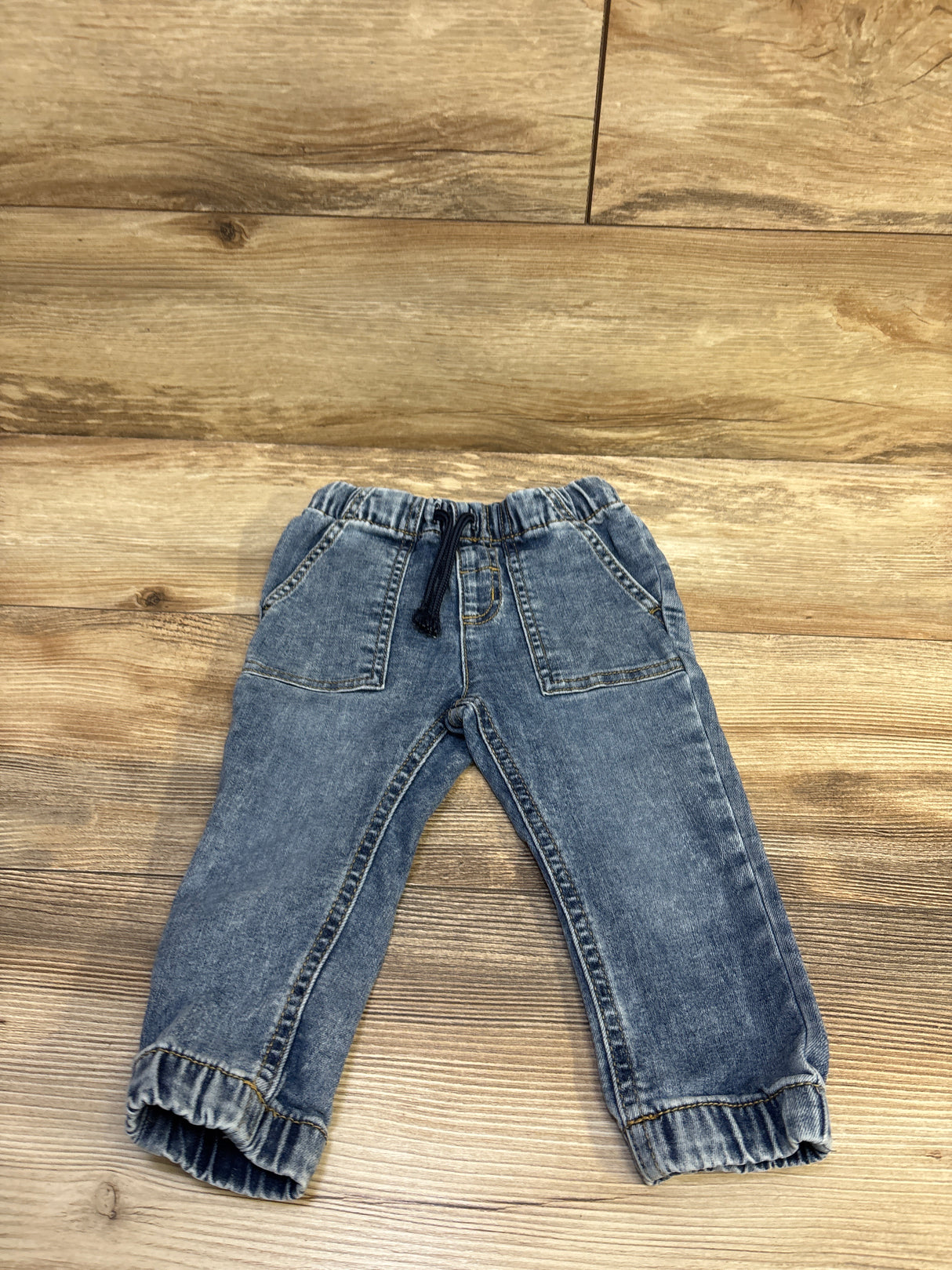 Cat & Jack Denim Drawstring Joggers Blue sz 18m