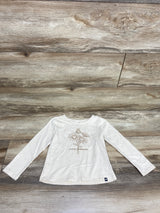 Lucky Brand Long Sleeve Floral Shirt Cream sz 4T