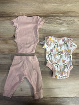 Cloud Island 3pc Bodysuit Set Pink sz Newborn