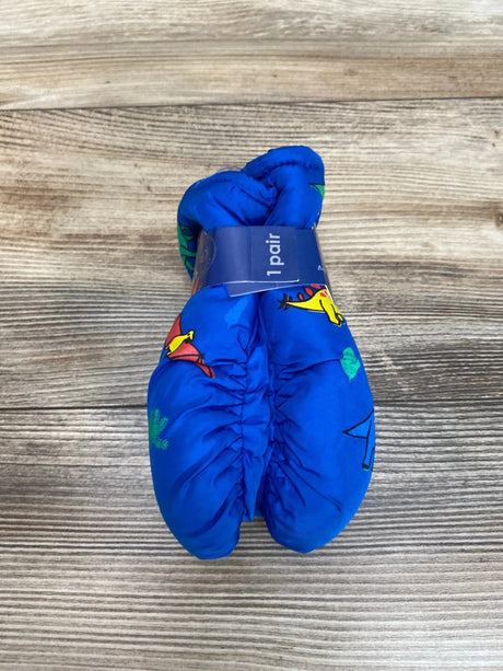 NEW ThermaWear Kid's Ski Blue Dinosaur Mittens