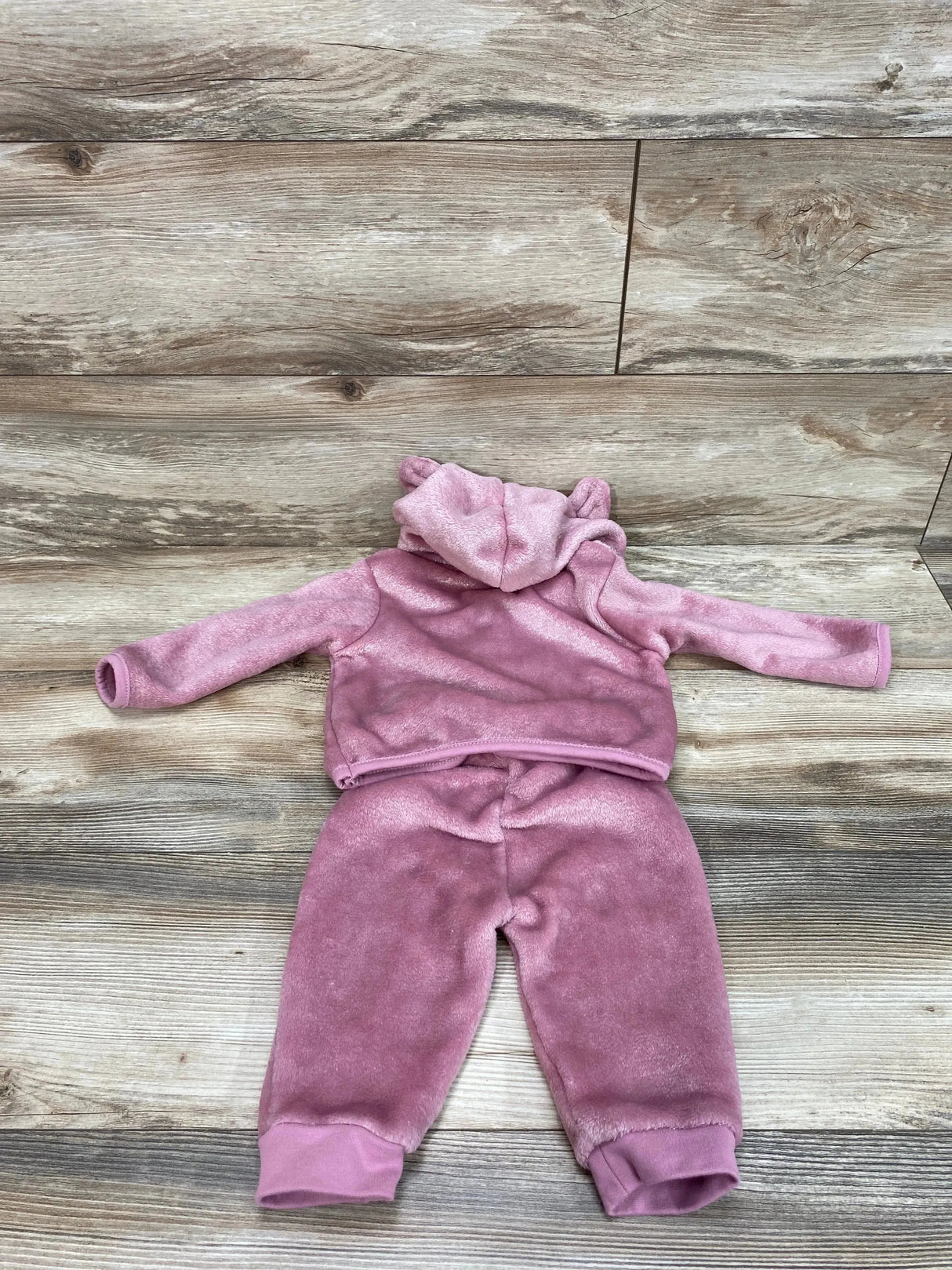 Rene Rofe 2pc Plush Full Zip Hoodie & Pants Pink sz 6-9m