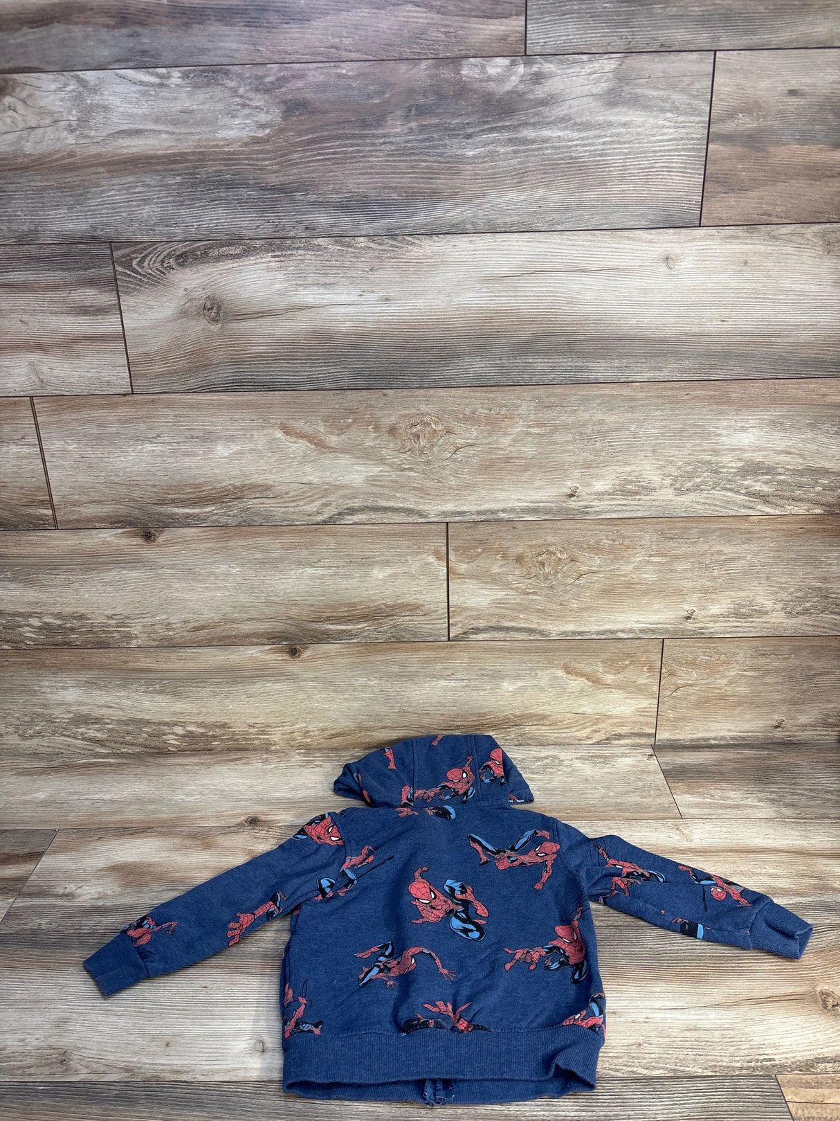 Marvel Spiderman Full Zip Hoodie Blue sz 5T