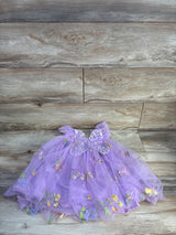 NNJXD Butterfly Embroidered Tulle Dress Purple sz 18-24m