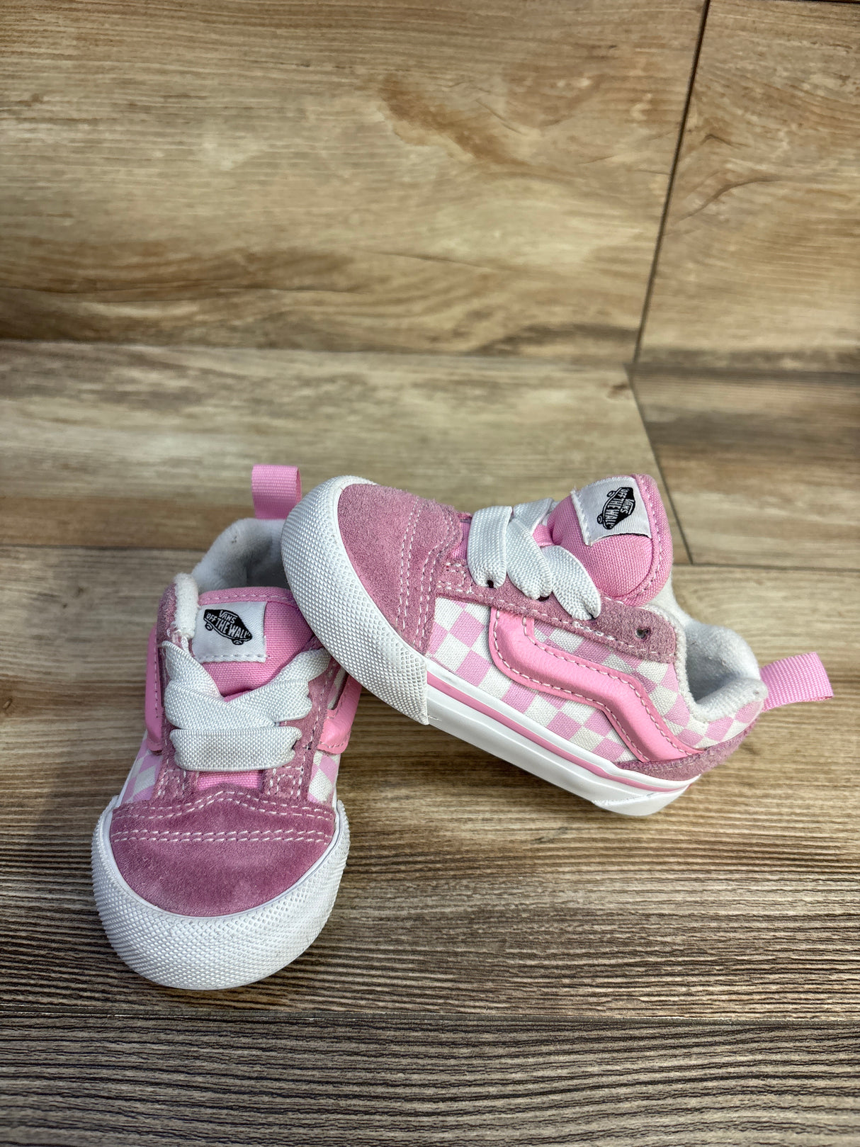 Vans Knu Skool Checkerboard Sneakers Pink sz 5.5c