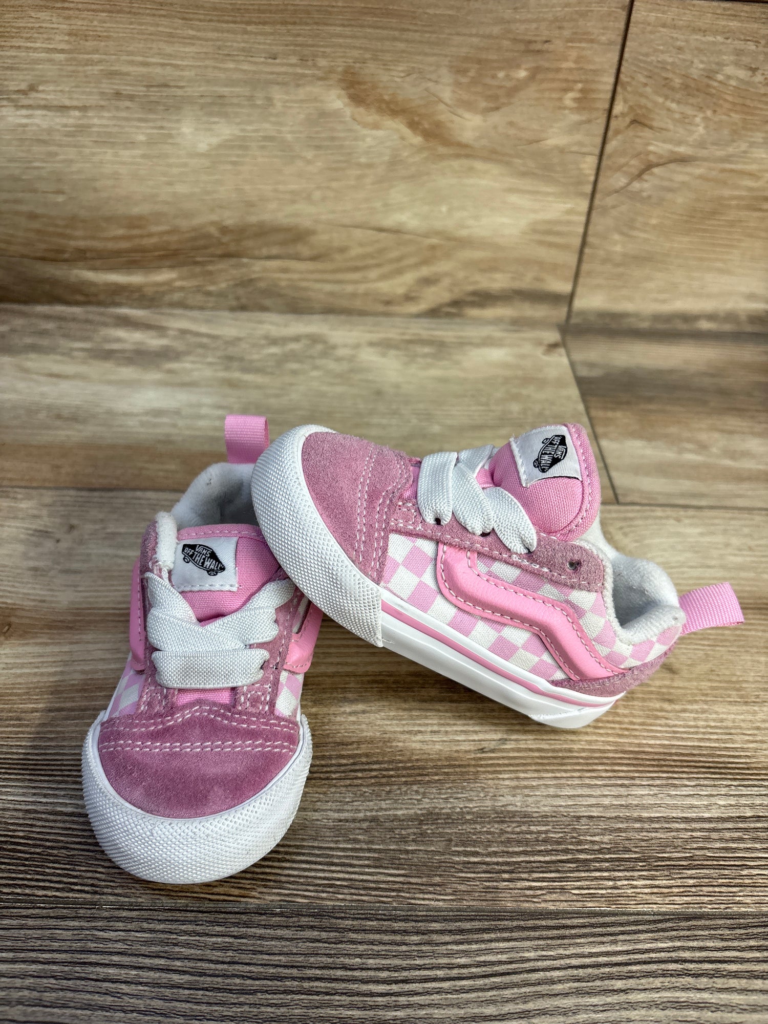 Vans Knu Skool Checkerboard Sneakers Pink sz 5.5c