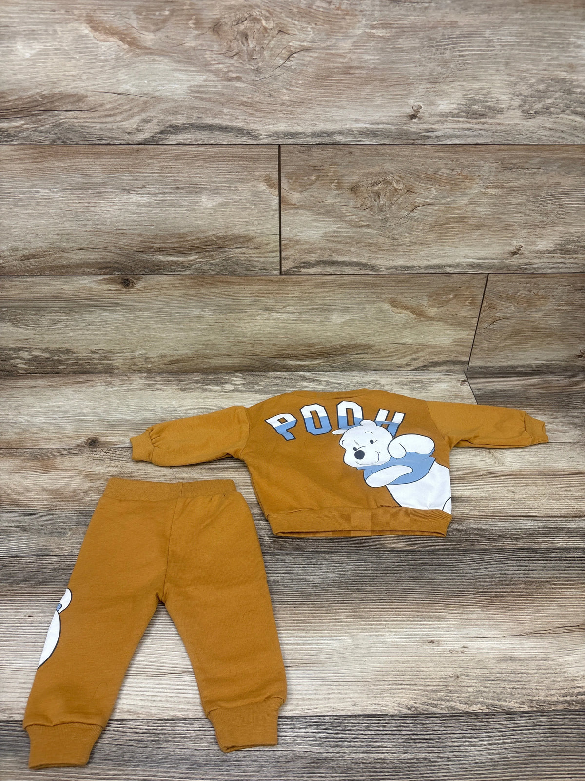 Disney Baby 2pc Winnie The Pooh Sweatshirt & Pants Set Yellow sz 0-3m