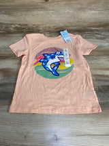 NEW Cat & Jack Shark Shirt Peach sz 4T