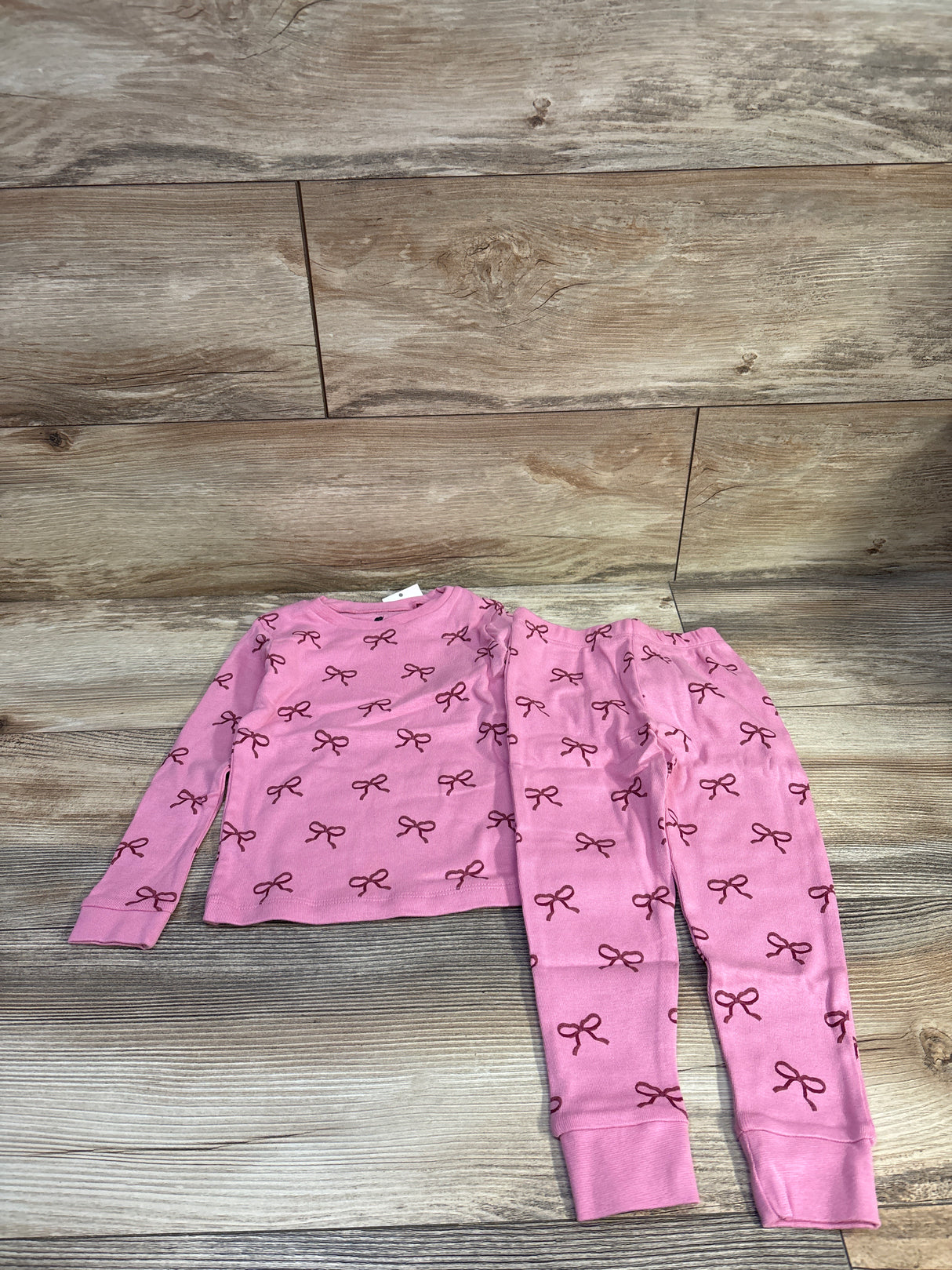 NEW Monica + Andy 2pc Bow Print Pajama Set Pink sz 2T