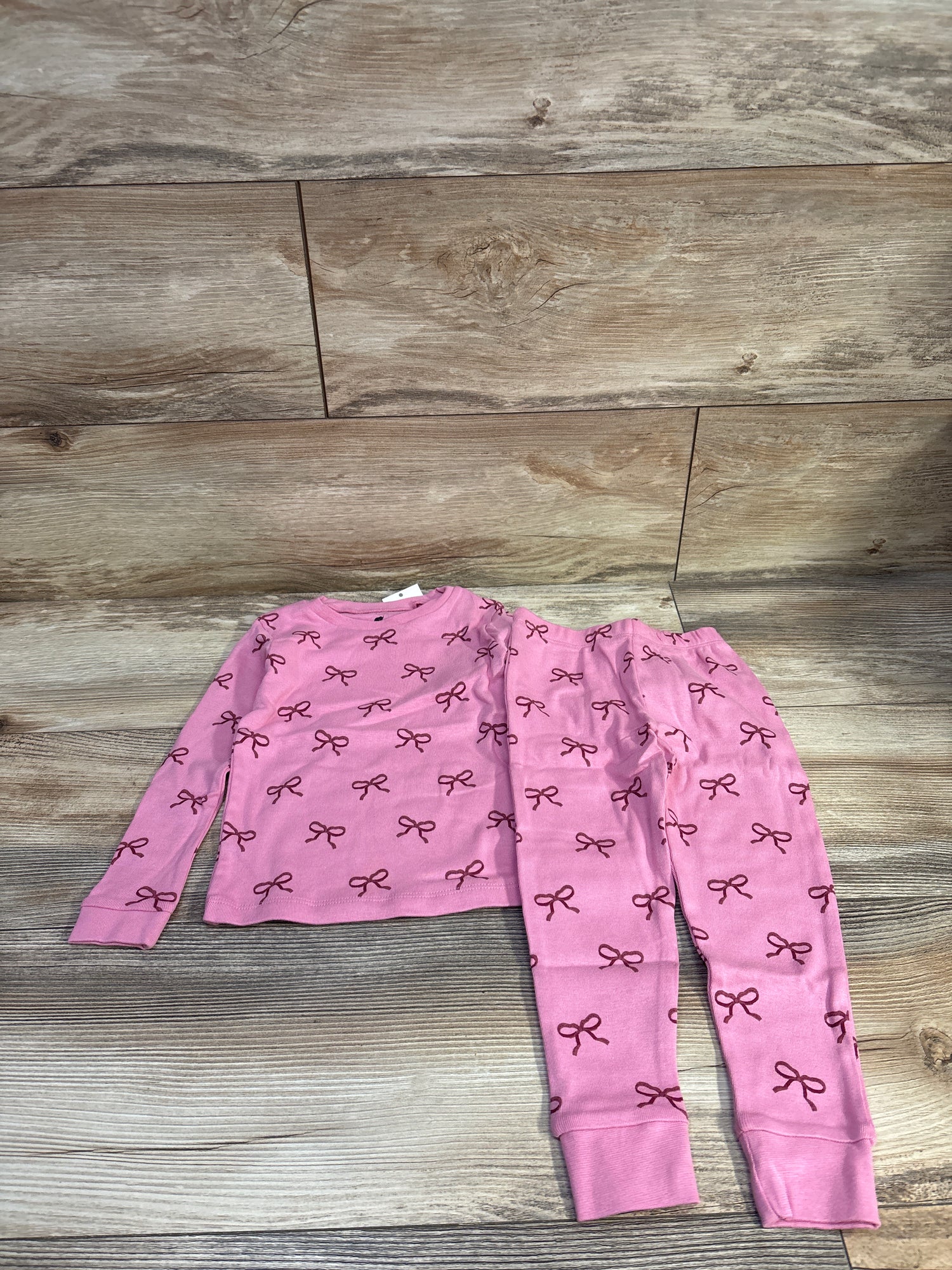 NEW Monica + Andy 2pc Bow Print Pajama Set Pink sz 2T