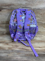 NEW HTWO Clear Backpack for Kids, School, Stadium Events, Cute Bookbag (Purple)