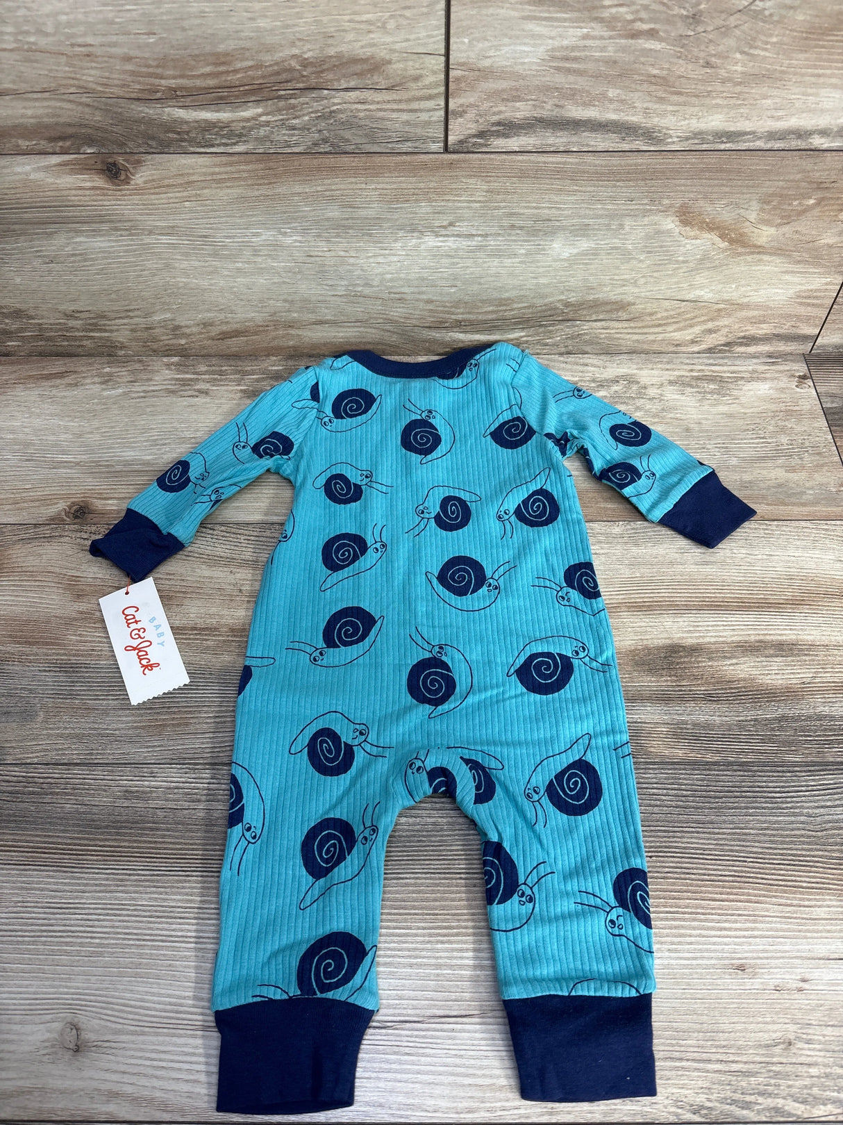 NEW Cat & Jack Snail Ribbed Coverall Blue sz 3-6m