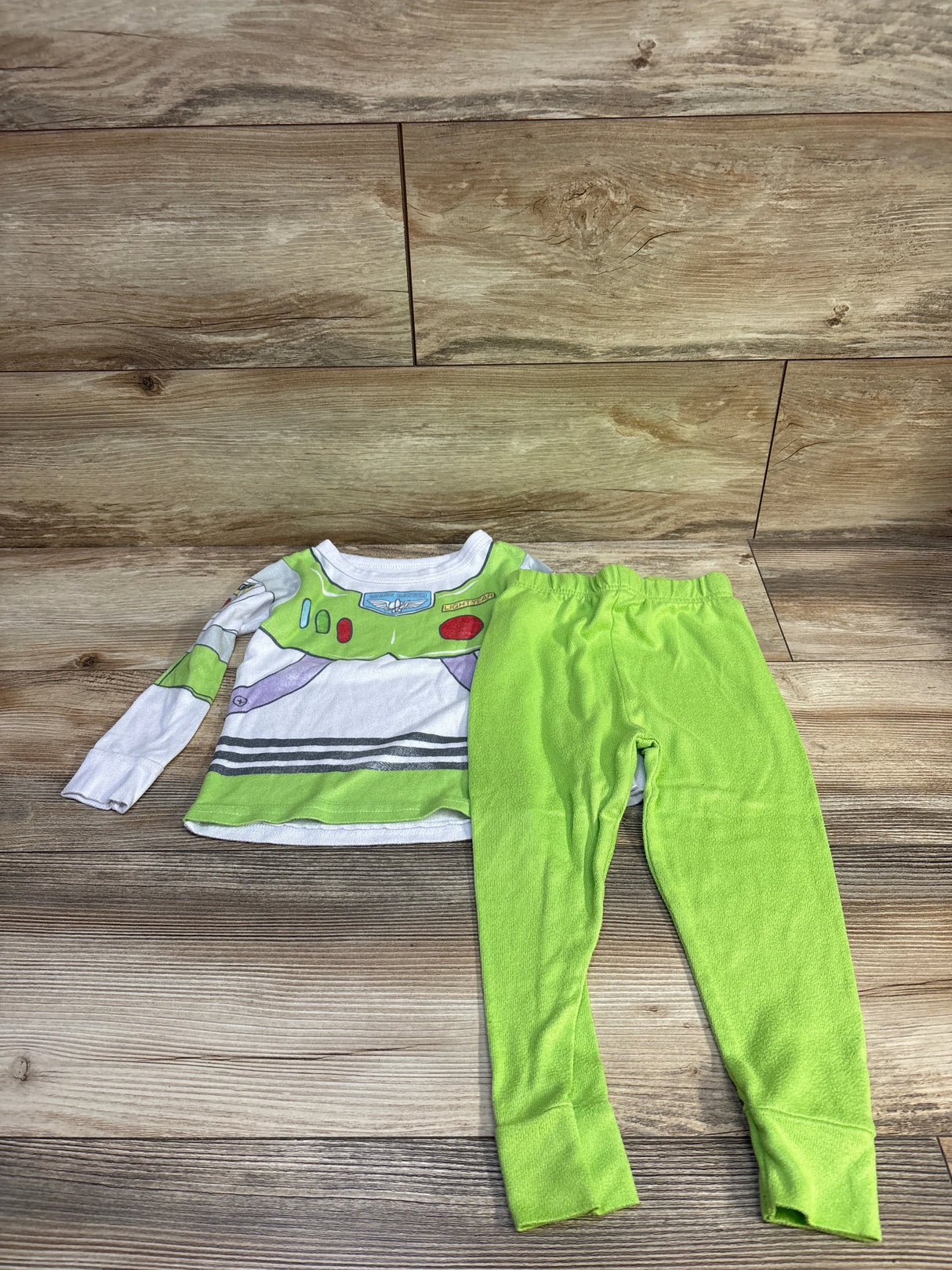 Disney Pixar Toy Story 2pc Buzz Lightyear Pajama Set White sz 4T