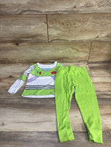 Disney Pixar Toy Story 2pc Buzz Lightyear Pajama Set White sz 4T