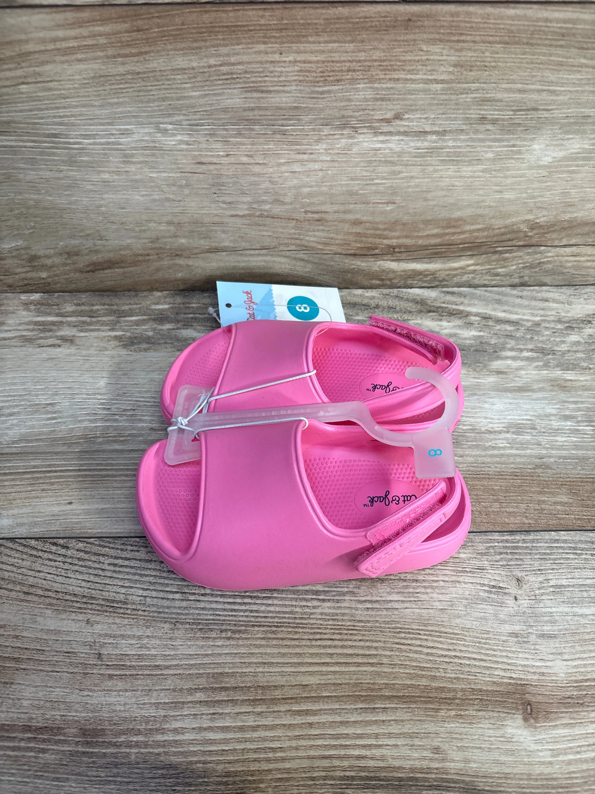 NEW Cat & Jack Beck Footbed Sandals Pink sz 8c - Me n Mommy To Be