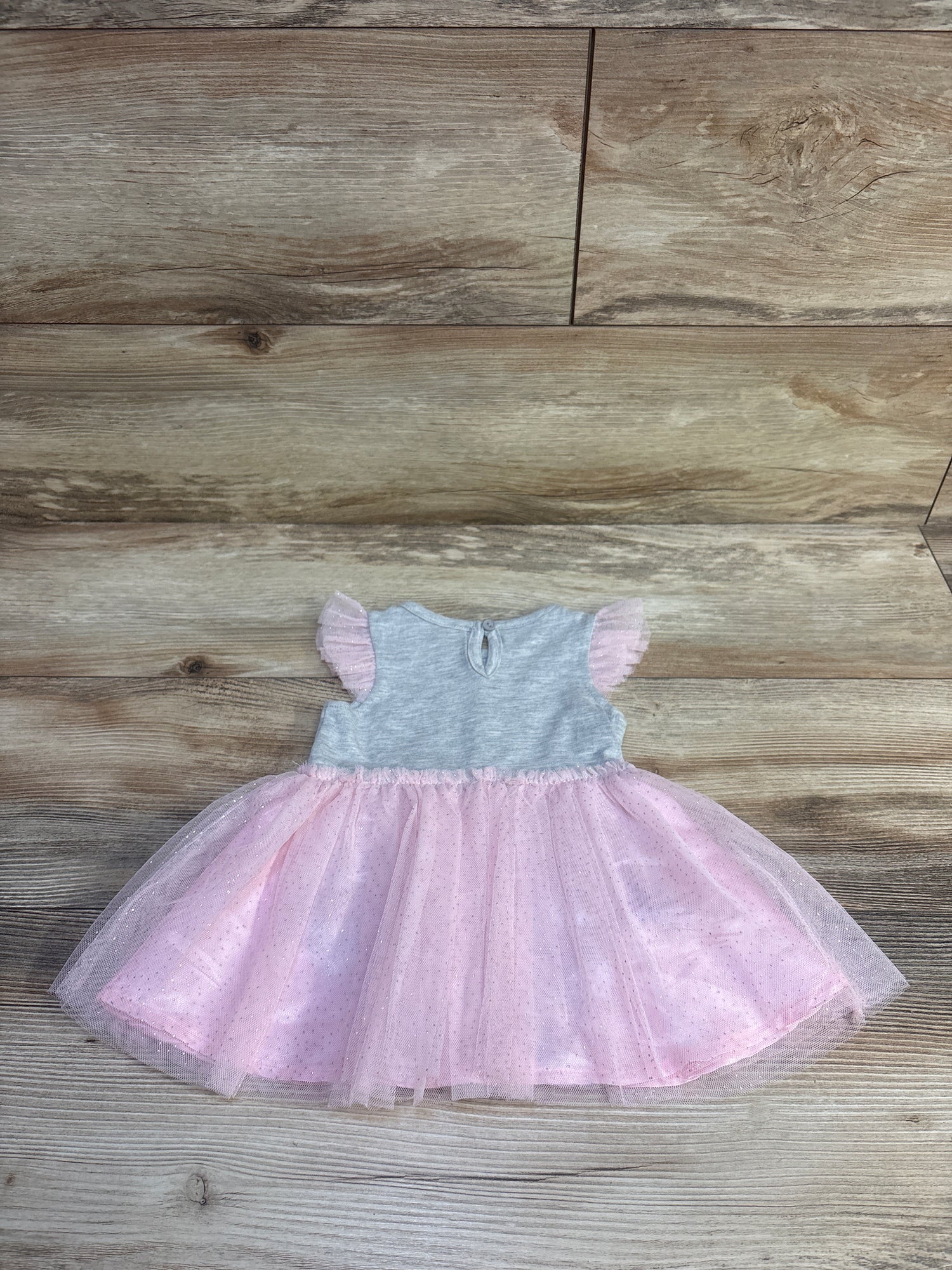 Just Lizzy Tulle Bodysuit Dress Grey sz 6m