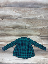 Kenneth Cole Plaid Long Sleeve Button-Up Shirt Green sz 3T
