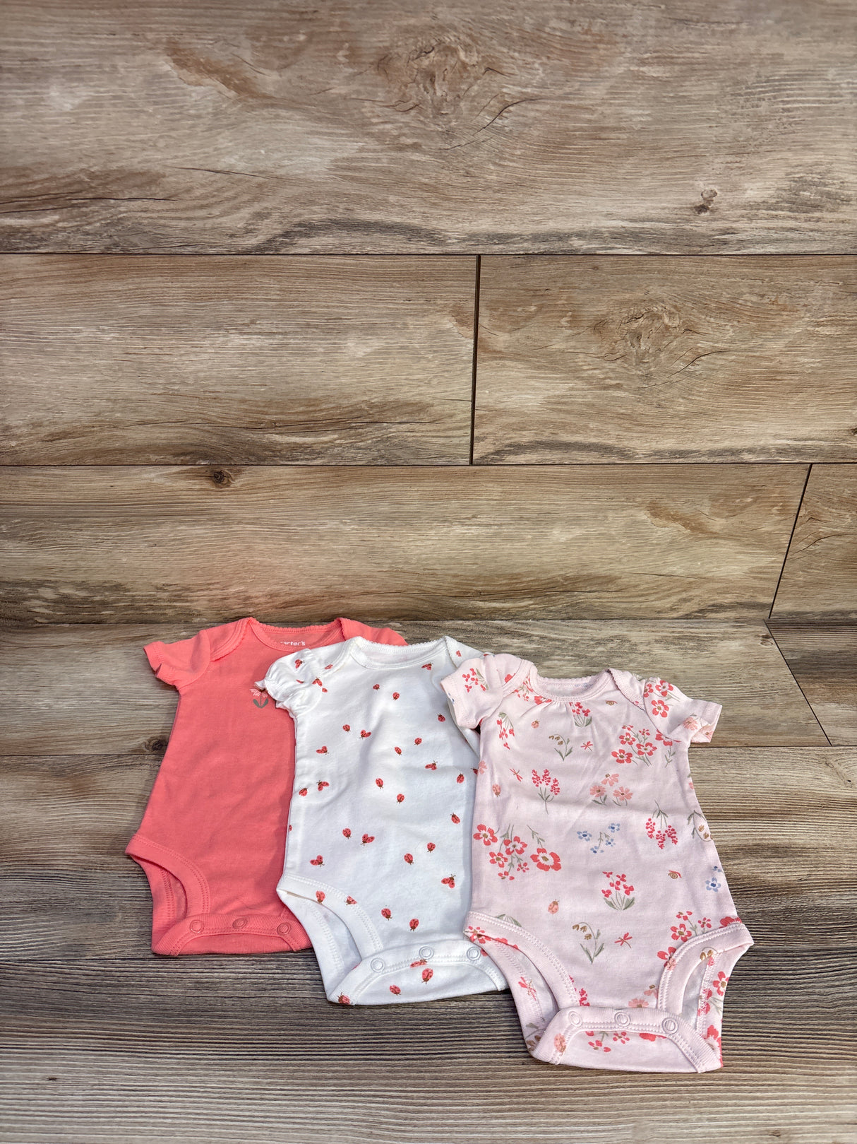 NEW Just One You 3pk Floral Bodysuits Pink sz 3m